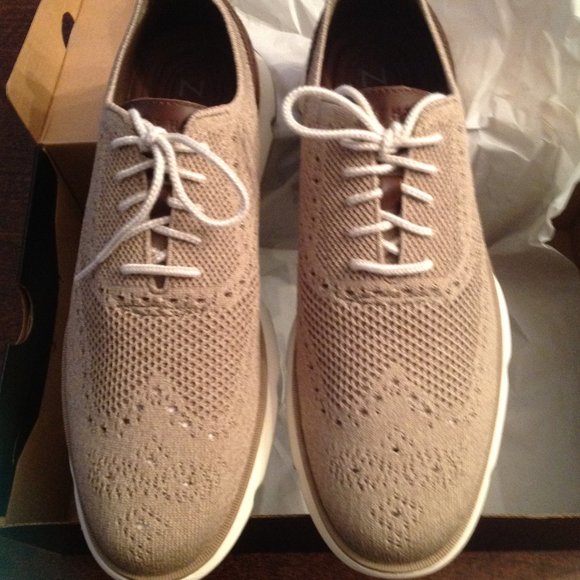 Cole Haan Men's ZeroGrand Light brown Stitchlite(Mesh) Oxfords-11.5M -New in Box - Picture 1 of 9